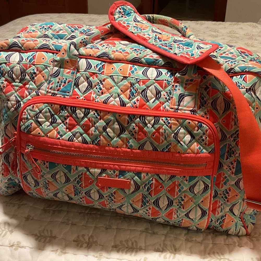 Vera Bradley Iconic Weekender Go Fish Coral
